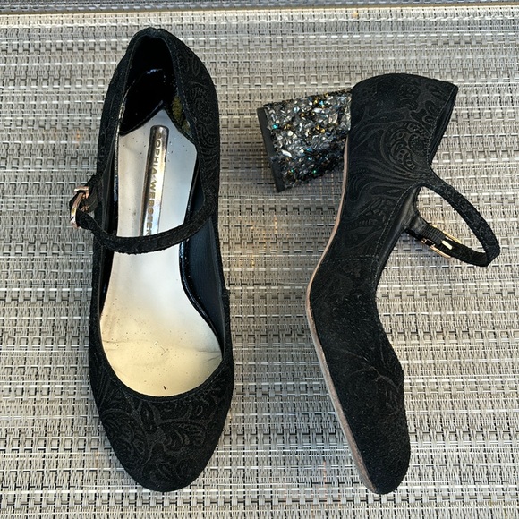 SOPHIA WEBSTER ladies black Renee Jacquard Maryjane crystal heels shoes-6-PROM - Picture 2 of 12